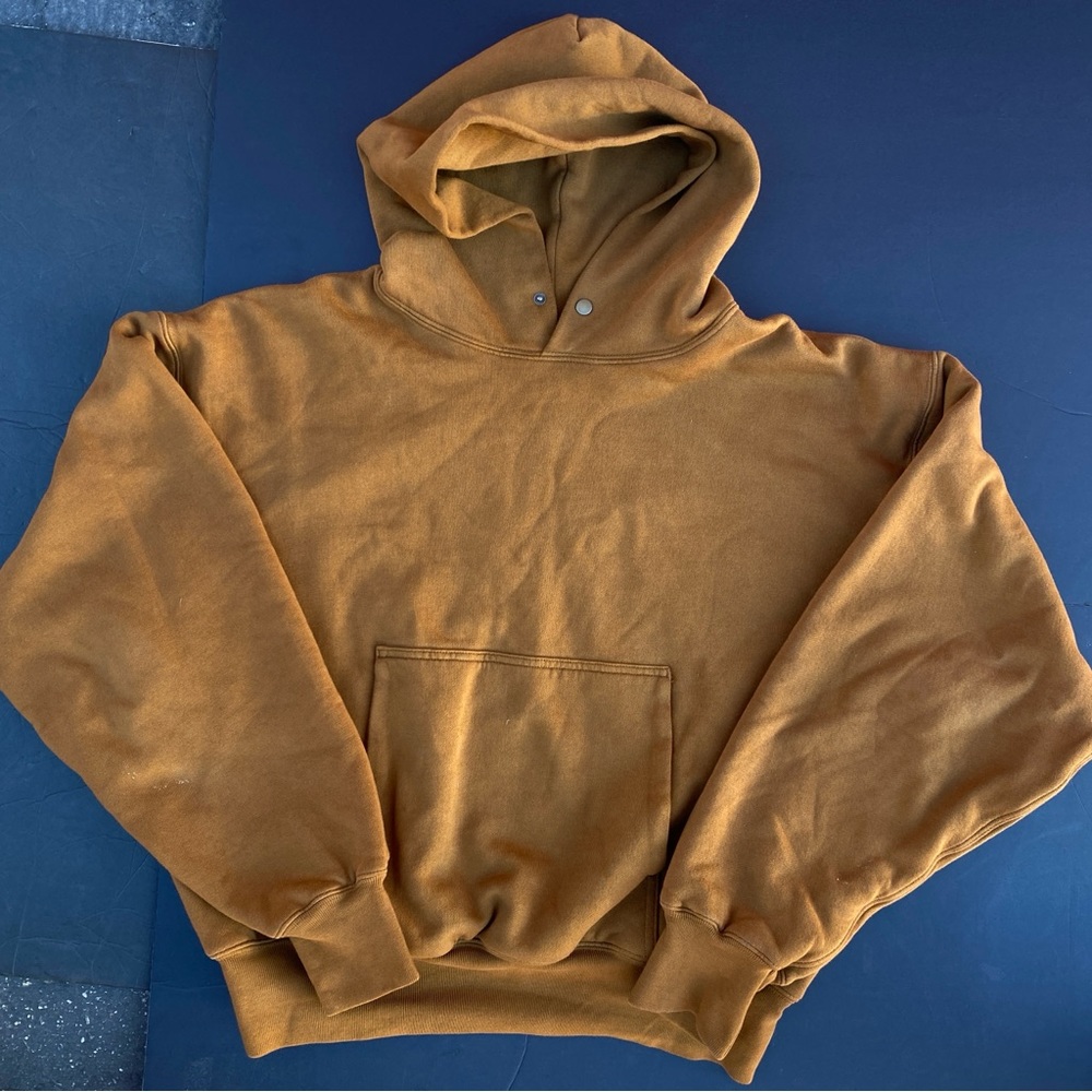 Men's Caramel Brown Pullover Hoodie with Front Pocket